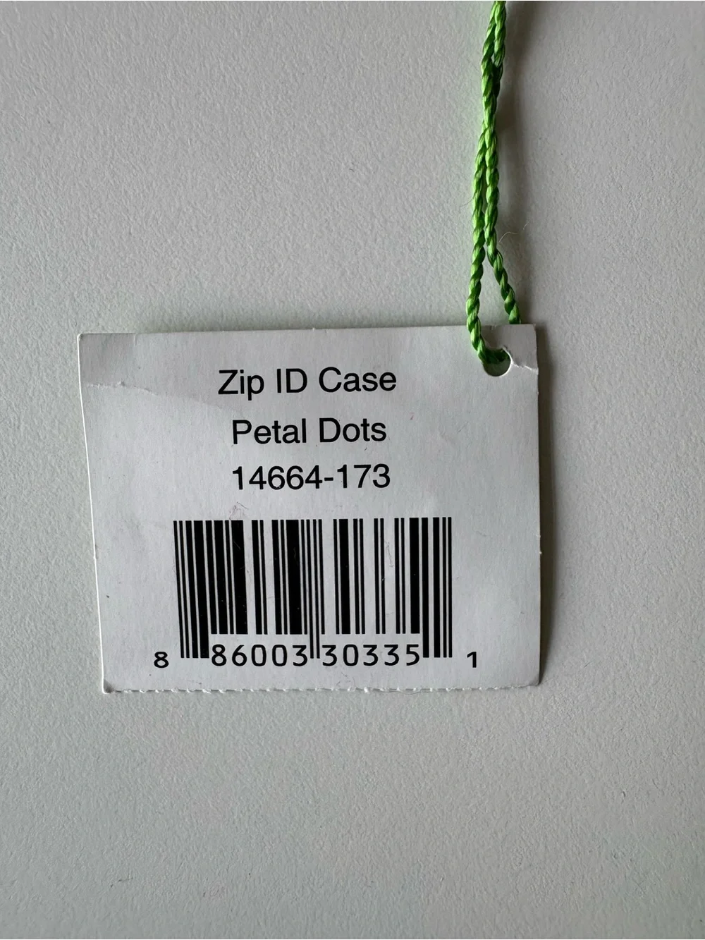 Vera Bradley Petal Dots Zip ID case NWT